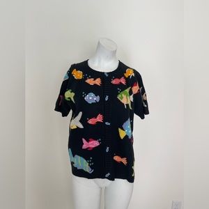 VTG BELLEPOINTE cardigan cotton sweater